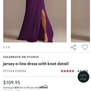 Purple Jersey A-Line Dress